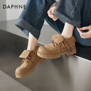 Daphne Martin Boots Womens 2025 New Autumn Winter Thick Bottom Retro Western Short Boots Outdoor Casual round Toe Rubber Sole
