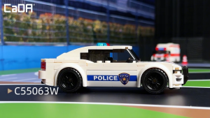 CaDA Midnight Pursuit Police Car Brick DIY 1:32 Scale Vehicles Set C55063W