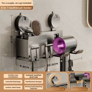 ZHUOLESHI | Bathroom Storage Organizer Suction Cup Toothbrush Holder
