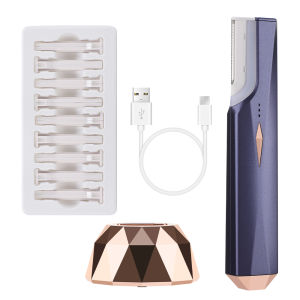 Afdeal | Dụng Cụ Dermaplaning Sonic Dành Cho Nữ Dao Cạo Tẩy Tế Bào Chết Mặt 3 Tốc Độ Với 9 Lưỡi Dao Thay Thế Loại Bỏ Lông Tơ Máy Tỉa Lông Mặt