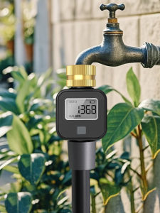 IP6X เครื่องวัดการไหลน้ำดิจิตอลความแม่นยำสูงวัดการใช้น้ำและอัตราการไหลของท่อน้ำสำหรับรดน้ำในสวนกลางแจ้ง
