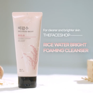 The Face Shop Rice Water Bright Foaming Cleanser 150ml Brightening Moisturizing Deep Cleansing