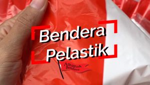 BENDERA PLASTIK MERAH PUTIH 10 PACK (1000 LEMBAR)