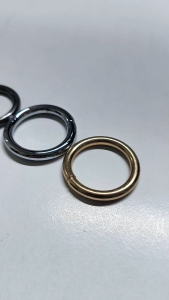 Ring O Bulat 25 cm Besi Tebal/ Aksesoris Kerajinan Tas Solid Black Nikel Gold Silver