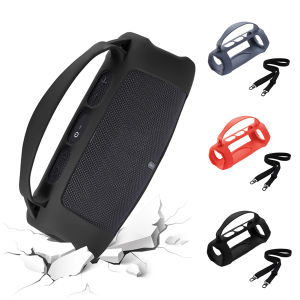 Silicone Cover Case Waterproof Protective Skin Case with Shoulder Strap for JBL Charge 5 Wi-Fi & JBL Charge 5 Speaker