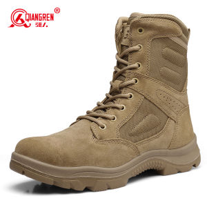 Wear-Resistant Desert Boots High-Top Mens Outdoor Training Boots Anti-Piercing Short Boots for Hiking And Camping