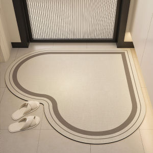 Kitchen Large Size Silicon Dendroid Mat Non-Wash Oil-Resistant Water-Proof Entrance American Style Fan Heart-Shaped Foot Mat