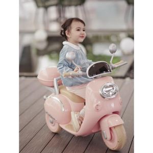 Xe Máy Điện trẻ em có bàn chân ga có nhạc có đèn