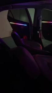 6/10/14/18/22 in 1 Led Car Hidden Ambient Light Symphony RGB 64 Color Bluetooth APP Interior Acrylic Matt Black Strip Backlight