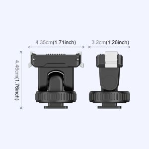 Puluz | PULUZ Cold Shoe Gimbal Quick Release Base Adapter Dành Cho DJI Osmo Action Camera Series 5 Pro/4/3 Phụ Kiện Gắn Chân Máy Nylon
