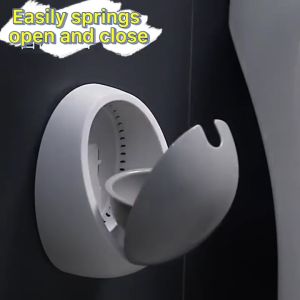 Ecoco Silicone Toilet Brush Cleanser Wall Mounted for Narrow Gaps Toilet Bowl Bathroom Brush E2205