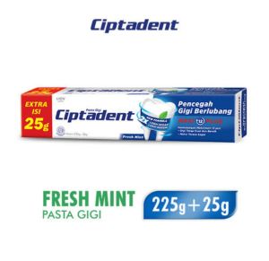 Pasta Gigi Ciptadent Maxi 12 Plus Fresh Mint Jumbo 225gr