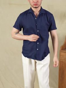 Summer Casual Loose Breathable 100 Pure Linen Shirt
