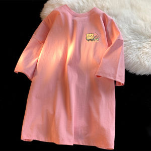 Export Big Sale ~ Balance Cargo with Logo Cut off Leak-Picking Chic Retro Hong Kong Style Heavy Weight Pure Cotton Short-Sleeved T-shirt Men and Women Couples Tops