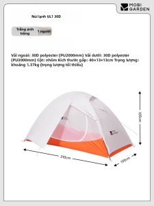 Mobi Garden | Lều Trekking Nhẹ 15D Ba Mùa
