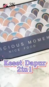 (3K) Keset Dapur 2in1 (1 Set Isi 2 Pcs) 40x60CM & 40x120CM PREMIUM Anti Slip / Kitchen Floor Mat