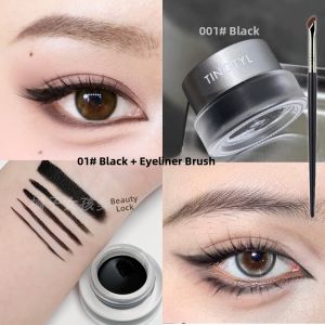 Black Waterproof Eyeliner Gloss Long-lasting Smudge-proof One-stroke Formation Affordable Multi-functional Creamy Texture