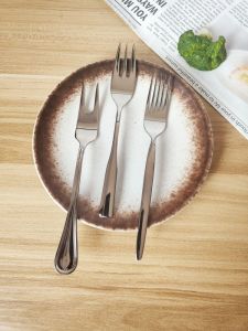 High Quality Stainless Steel 304 Fruit Forks Dessert Forks Two Teeth Three Teeth Forks for Dining Table Utensils