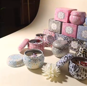 【Local delivery】Scented Candle Soy Wax Dried Flower fragrance /souvenir /birthday /teachers day/ Mothers Day /Wedding Party decor Candle Gift Set With 4 Candle