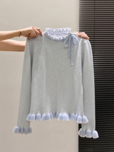 LUOSHAO | Sweet Half-High Neck Long Sleeve Knit Sweater for Women