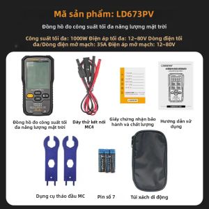 Máy Đo Năng Lượng Mặt Trời Cầm Tay LODESTAR LD673PV Plus MPPT 2000W Thiết Bị Kiểm Tra Tấm Pin Mặt Trời Để Đo Điểm Công Suất Cực Đại Và Điện Áp Mạch Hở