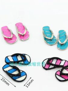 Miniature Dollhouse Accessories 1:12 Scale Beach Shoes Prop for Scene Modeling Realistic Miniature Slippers Toy for Kids