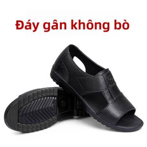 Giày Đi Biển Nam Mùa Hè Mới Thời Trang Thường Ngày Chống Trượt Chống Mài Mòn Thoáng Khí Đế Bằng PVC Đế Bằng Đế Bằng Đế Bằng