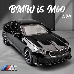 โมเดลรถ I5 BMW M60รถของเล่นขนาด1:24ไฟเสียงรถ Diecast รถคอลเลกชันคนรักวันเกิดสำหรับเด็กของขวัญโลหะของเล่นเด็กผู้ชาย