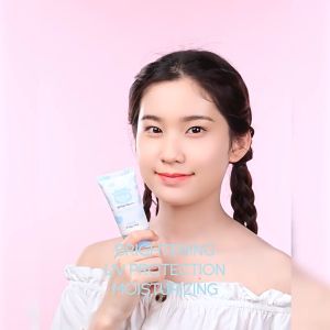 LAIKOU Milk Brightening Sunscreen SPF50 PA+++ UV Protection Face Body Sunblock Long Lasting Waterproof Sun Cream 50g