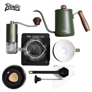 BINCOO Coffee Dripper Set Hand Brew Coffee Pot Set Coffee Maker Set Ceramic Filter Cup Glass Sharing Pot Coffee Utensils 400ML/600ML