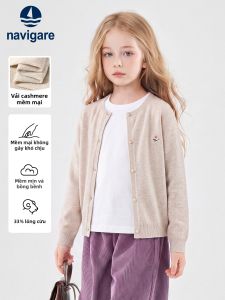 navigare kids | Áo Cardigan Len Dệt Thanh Lịch Cho Bé Gái Mùa Thu