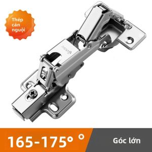 2 Chiếc Góc Lớn Thủy Lực Bản Lề Cửa 165 Độ Đóng Êm Tủ Đồ Nội Thất Ẩm Đệm Lạnh Cuộn Thép Đá Quý