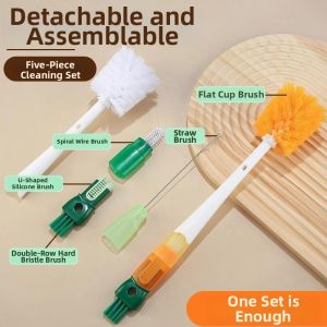 PISSA | All-in-one 5-in-1 Cleaning Brush Long Handle