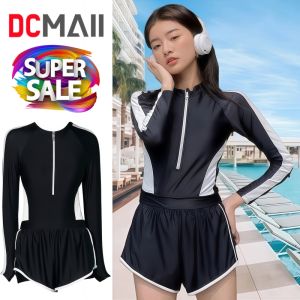 ชุดว่ายบอดี้สูทแขนยาวกางเกง มีซับในซิปหน้า ขนาดสินค้า รอบอก28นิ้ว รอบเอว22นิ้ว ยาว28นิ้ว(ขนาดก่อนยืด) สินค้าพร้อมส่ง