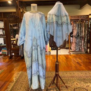 Set Fabia 2in1 Kaftan + Jilbab by Dian Pelangi LIMITED EDITION Setelan Busana Muslim Maxi Dress Gamis Abaya Jumbo Casual Formal Pesta Pernikahan Kondangan Wanita Hijaber Cantik Anggun Modis Modern Elegan Mewah Model Arab Batwing Terbaru Jumputan Kekinian