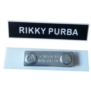 Name Tag Custom Putih Desain Nama dan Logo / Name Tag ASN PNS PPPK