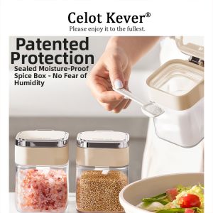 Sealed Seasoning Container Set with Spoon