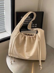 Large Capacity Canvas Tote Bag 2024 New Style Womens Handheld Single Shoulder Commuter Bag for Work Thickened Autumn Winter Versatile