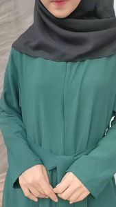 Gamis Alena Trendy Abaya Arab Polos | Dress Abaya Turkey Polos Crinkle Airflow Gamis Wanita Muslimah