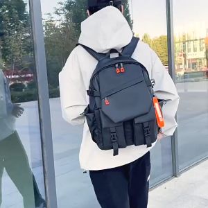 *กระเป๋าเป้สะพายหลัง* สีทึบ สบายๆ กระเป๋าเป้สะพายหลังแฟชั่น กระเป๋าเดินทาง สะดวก