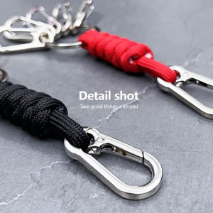 Trendy Carabiner Keychain Outdoor Backpack Hanging Decoration Personalized Umbrella Rope Mountaineering Carabiner Key Holder