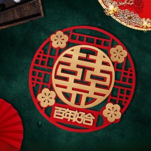 Wedding Couple Names Stickers Door Set Decoration Materials for Bridegroom And Groomside Complete Collection Festive Supplies