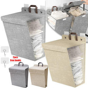 Đa Năng treo tường Giỏ đựng đồ giặt có thể gập lại không thấm nước quần áo bẩn Đồ Lót Vớ túi lưu trữ Cho Nhà Phòng Tắm Thuận Tiện Tiết Kiệm Không Gian Giặt Tổ chức Túi