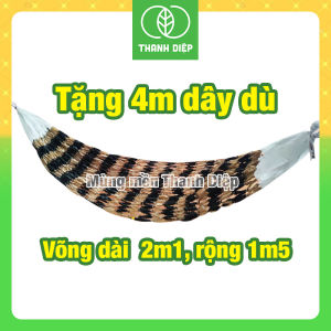 (TẶNG DÂY) Võng lưới dài 2m2 đan bằng vải dù siêu mát và bền – Mùng mền Thanh Diệp