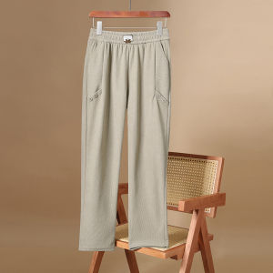 Ladieswear Spring/Summer New Outdoor Corduroy Elastic High-Waisted Trousers All-Matching Casual Pants Middle-Aged and Elderly Womens Clothing Elegant Pants