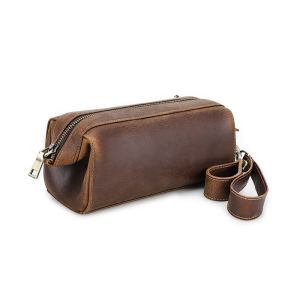 CONTACTS Genuine Leather Crazy Horse Clutch Bag s For Men Clutch Portable Boat Shaped Ppe Storage Bag Travel Accessories Bag
