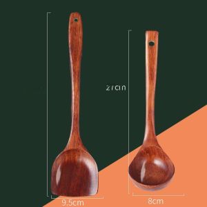 High-Temperature Resistant Wooden Spatula Non-Stick Pan Special Long Handle Anti-Scalding Cooking Spoon Kitchen Utensils