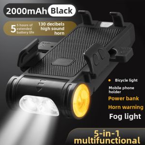 Night Cycling Light Horn 5-in-1 Phone Mount Bike Light