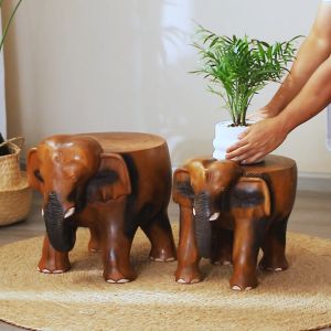 ม้านั่งช้าง เก้าอี้เปลี่ยนรองเท้า ม้านั่งเปลี่ยนรองเท้า ม้านั่งเด็ก เก้าอี้เด็ก ม้านั่งช้างแกะสลักไม้ ขัดมันเรียบเนียนตกแต่งห้อง