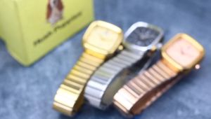 (SM-✅COD) JAM TANGAN WANITA HUSH PUPPIES KOTAK TANGGAL AKTIF JAM TANGAN FASHION RANTAI FREE BOX 🎁